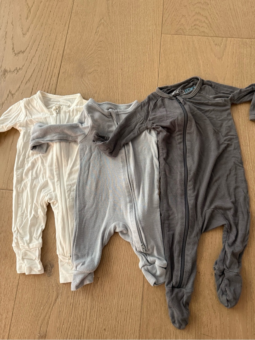 3x Assorted Modal Zip Sleepers - Newborn